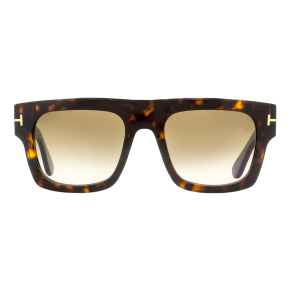 Tom Ford Flat Top Sunglasses TF711 Fausto 52F Dark Havana 53mm FT0711 - Picture 2 of 3